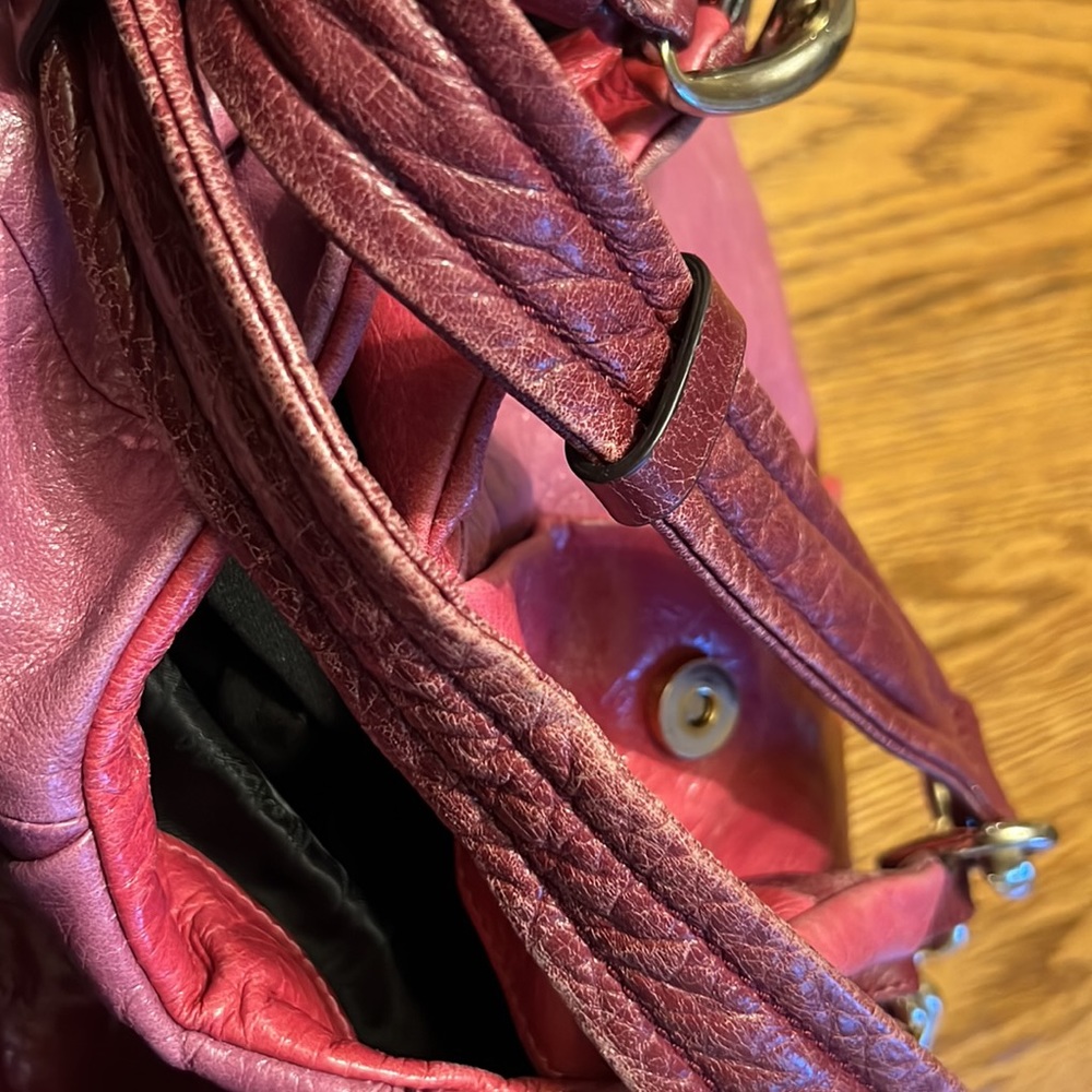 Marciano large patch work pink and purple bag - Picture 10 of 12